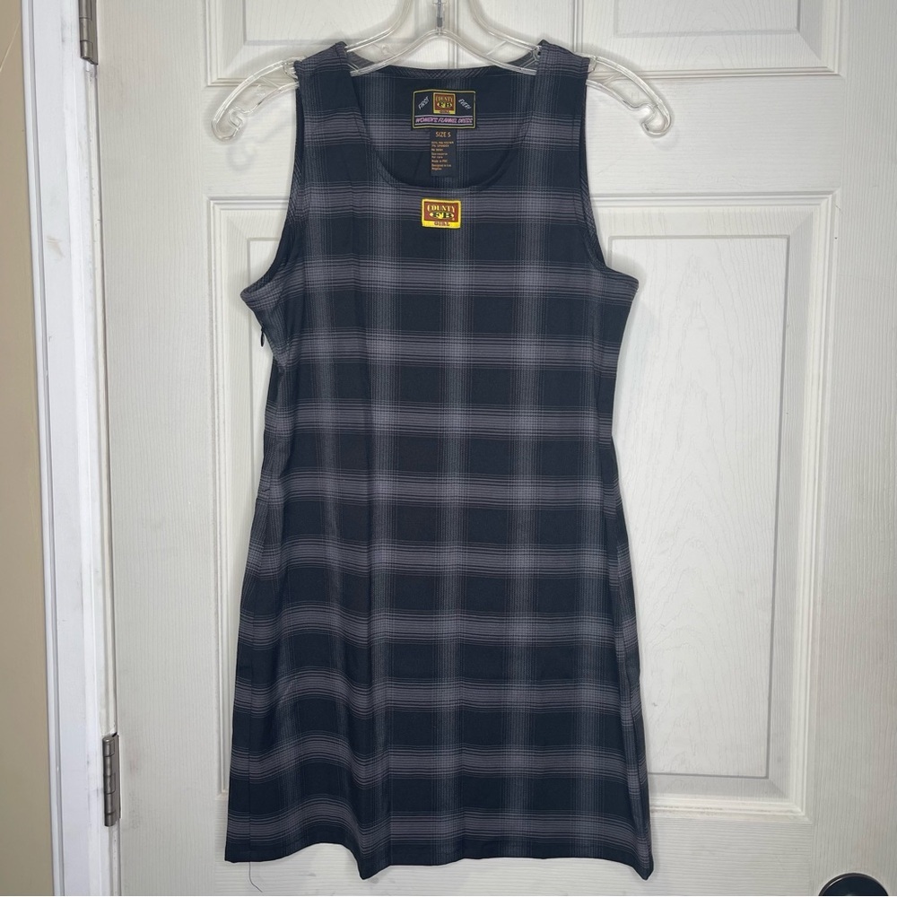 FB County Flannel Black And Gray Mini Dress Sz S